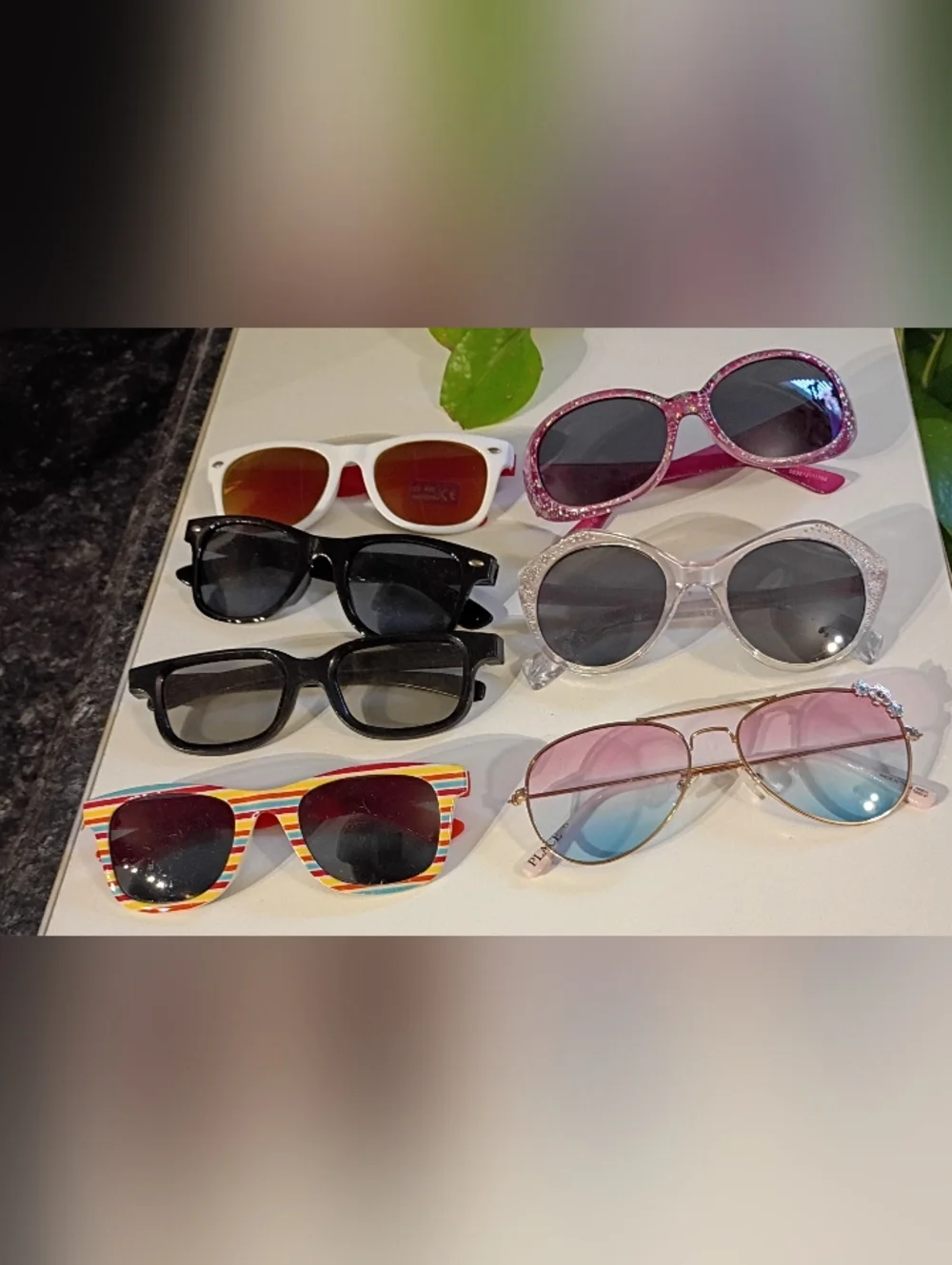 Kids Glitter Pink Sunglasses - Brand Unspecified